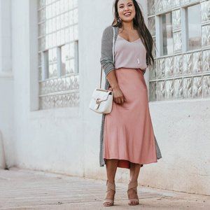 J. Crew Gwyneth slip skirt AC467 pink XXS warm rose